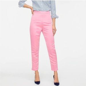 J Crew satin pink High rise cigarette pant 6